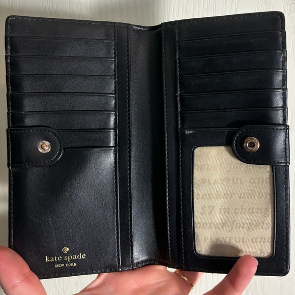 Kate spade - blue and white stripe wallet - used - Picture 4 of 5